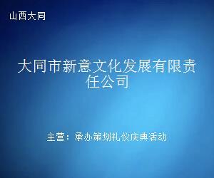大同市新意文化發(fā)展有限責任公司 文化藝術經(jīng)紀代理的領航者
